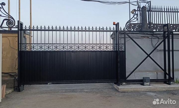 Ворота откатные каркас под установку