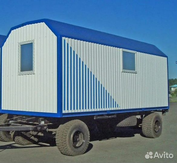 Бытовка строительный вагончик на шасси, (нш-06) 6x