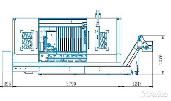 Токарный центр CKX550A/1500 с чпу Fanuc