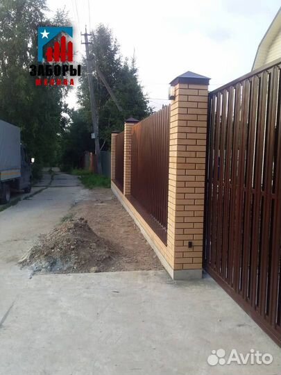 Забор из профнастила / штакетник