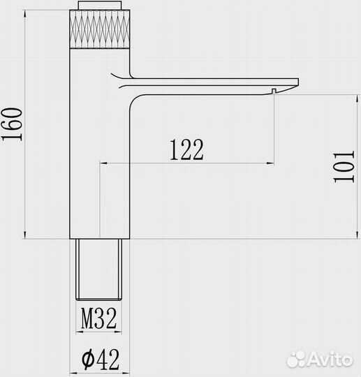 Смеситель для раковины Savol s-601810 Хром