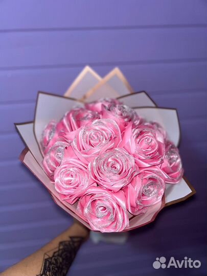 Букет из атлассных лент