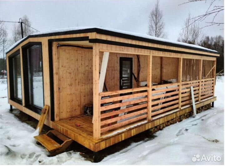 Каркасный всесезонный дом с доставкой 90 м кв, арт. бм-3143