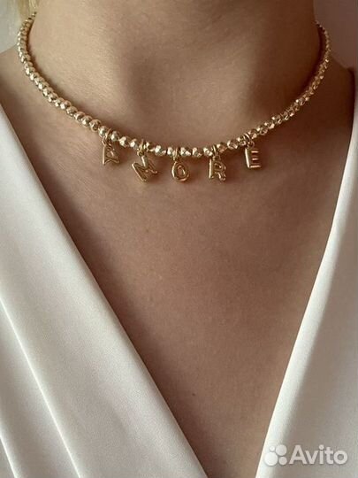 Колье чокеры из натуральных камней