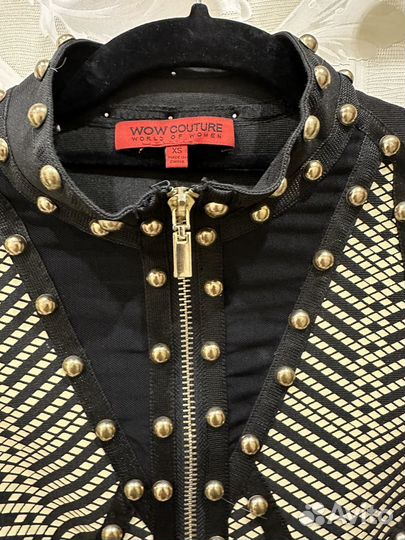 Платье бандажное в стиле Balmain