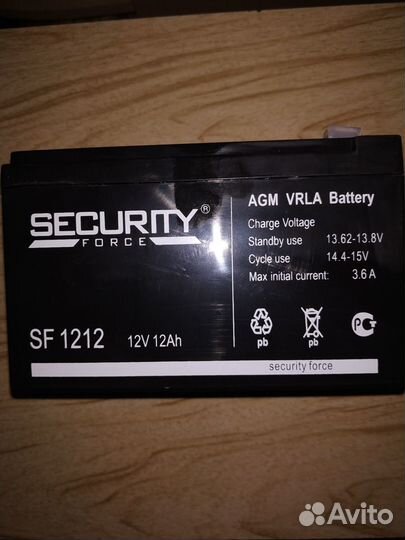 Аккумулятор 12V 12Ah новый