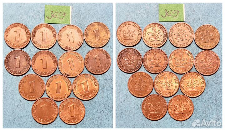 Набор монет Германия Польша Турция