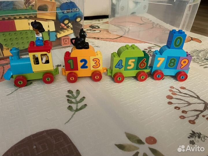 Lego duplo поезд цифры
