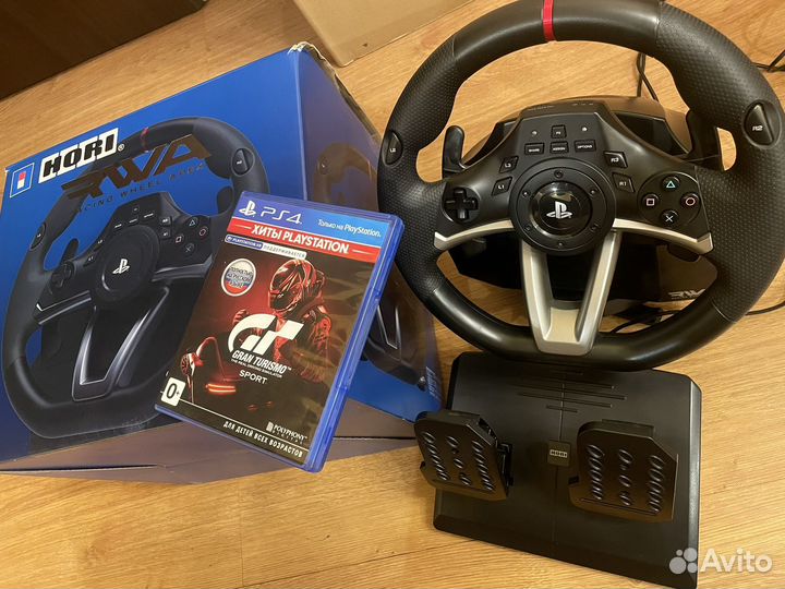 Руль для ps4 + диск с гонками