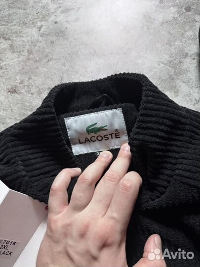 Вельветовая куртка Lacoste черная