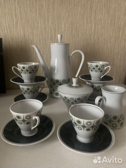 Кофейный сервиз гдр Freiberger Porzellan