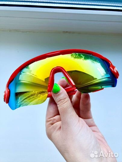 Велосипедные очки солнцезащитные красные