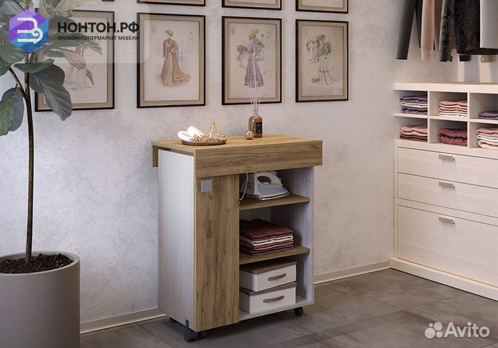 Тумба многоцелевого назначения Тео ясень белый / к