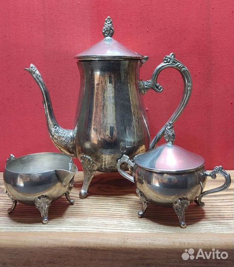Антикварный Кофейный сервиз. Мельхиор