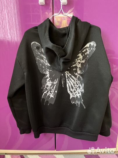 Худи на замке / зипка женское черное