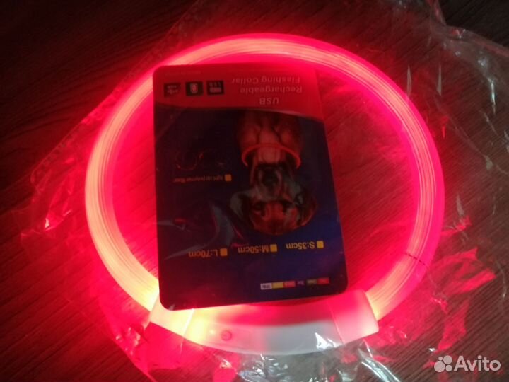 Ошейник силиконовый светодиодный