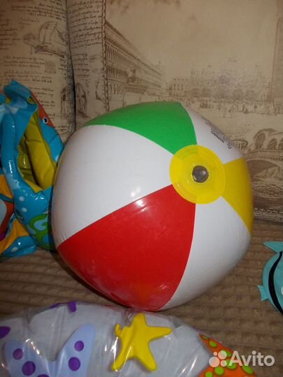 Надувные круги 3 шт., жилетка, очки, шапочка