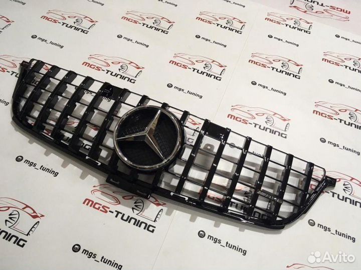 Решетка на Mercedes ML w166 GT Chrome звезда AMG