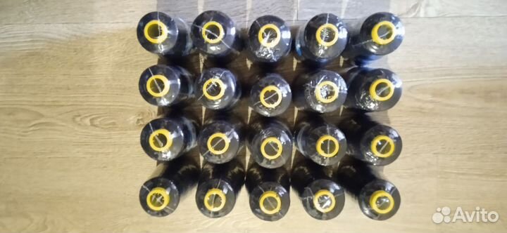 Нитки швейные 20s/2 бобина, черные, 3000 ярдов