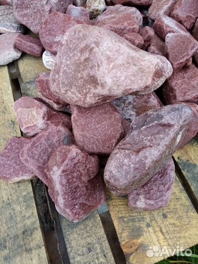 Камень для саун, малиновый кварцит, габродиабаз, п