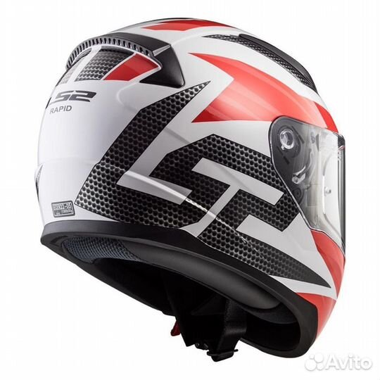 Шлем LS2 FF353 rapid II grid white RED