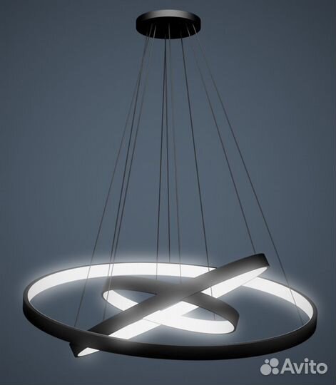 Дизайнерская светодиодная люстра в форме 3-х Колец