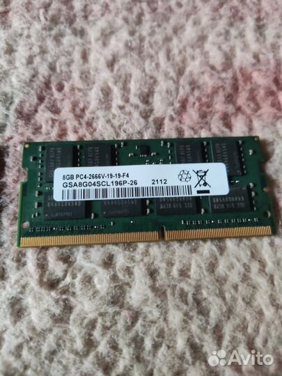 Samsung sodimm ddr 4 2x8gb 2666mhz, xmp 2800mhz