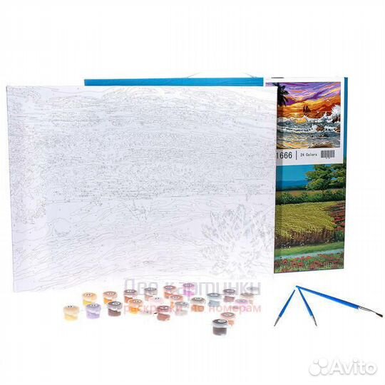 Картина по номерам 40x50 Пёсик нюхает красные розы