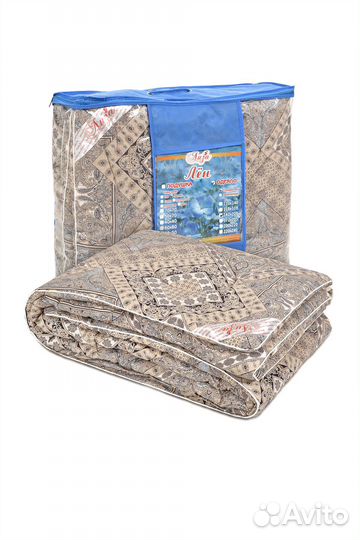 Одеяло стёганое 1,5-спальное Лён в поплине