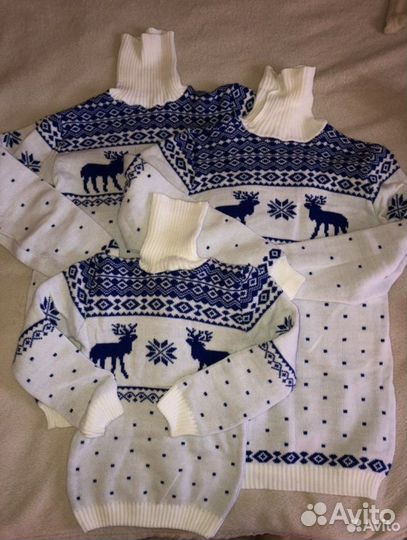 Фэмили лук, family look, новогодний свитер