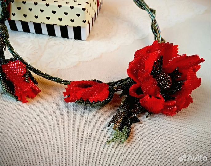 Бижутерия бусы колье