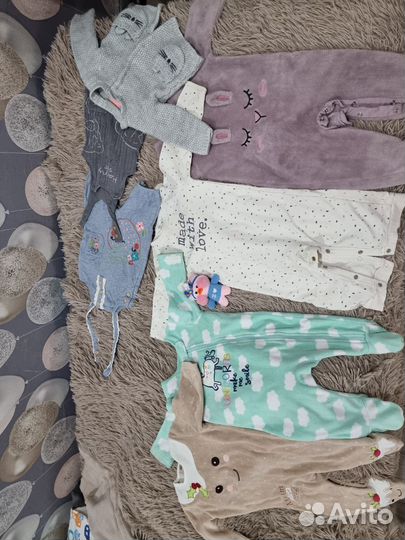 Одежда для новорожденной девочки 56 62 68