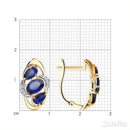 Серьги sokolov из золота, 725867