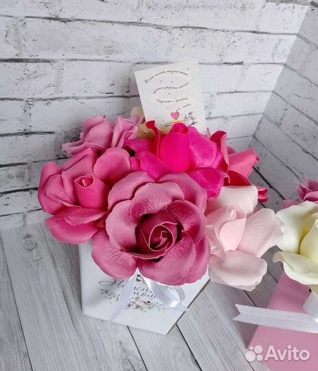 Букет мыльных роз 7шт