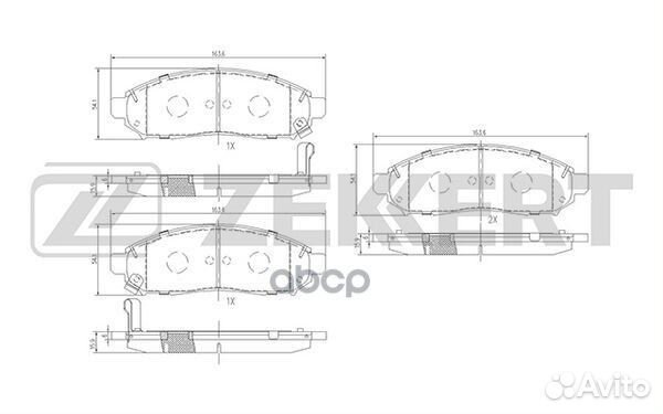 Колодки торм. диск. передн. Nissan Murano (Z50)