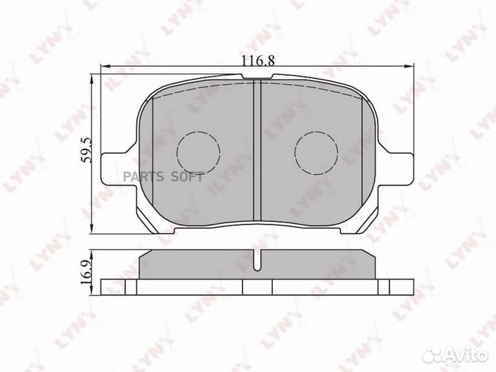 Lynxauto BD7529 Колодки тормозные дисковые перед