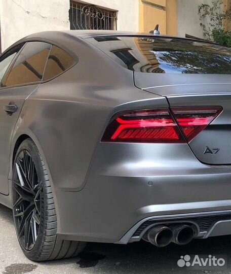 Диффузор на Audi A7 в стиле S7 + Akrapovic