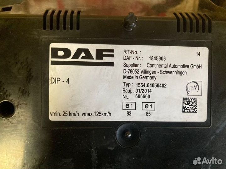 Комбинация приборов DAF XF 105. 1845906