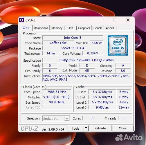 Intel core i5 9400f