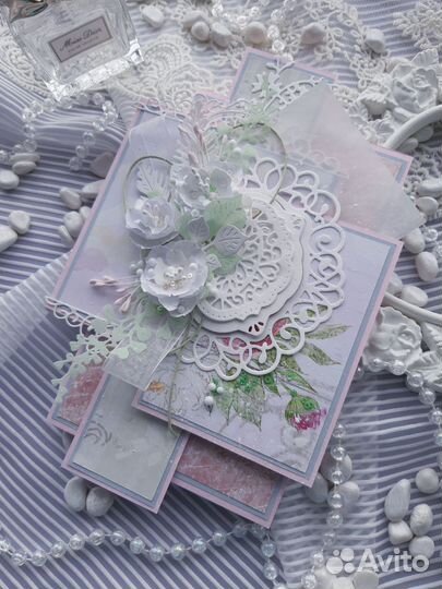 Открытка многослойная ручной работы