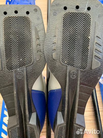 Лыжи новые, лыжные палки и ботинки 32р