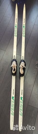 Лыжи беговые СССР 210 см, крепления, ботинки 41 р