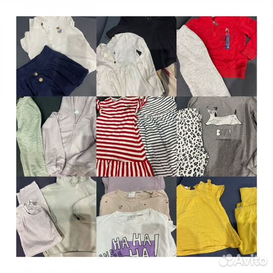 Пакет фирменных вещей на девочку 110 4-5 лет