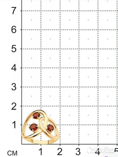 Женское кольцо из серебра 925 пробы с гранатами