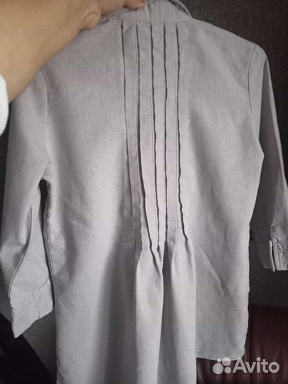 Женская блуза-рубашка,хлопок лён. Испания. 44(s)р