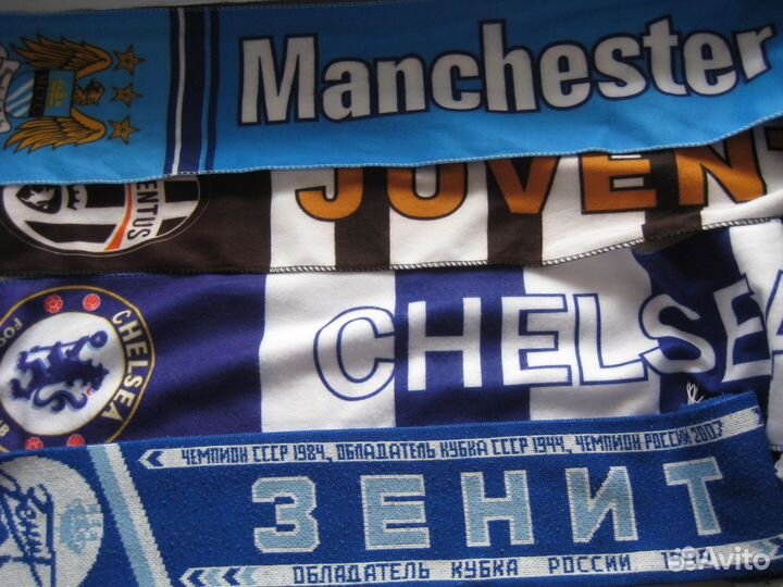 Футбольный шарф Челси, Юве, Сити, Боруссия