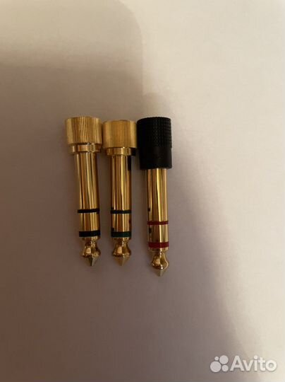 Штекер-переходник позолоченный 3,5 на джек 6,35 мм