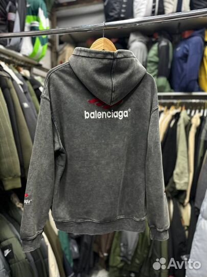 Худи balenciaga с начёсом