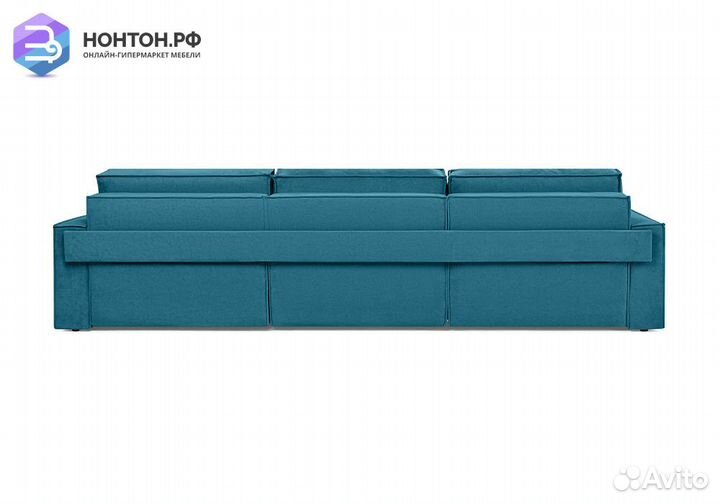 Диван еврокнижка трехместный Тревис бирюзовый