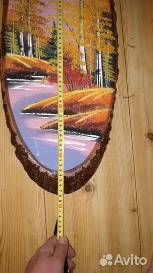 Настенное панно картина на спиле дерева